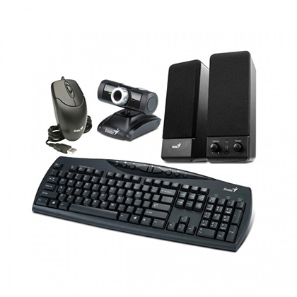 Teclado, Mouse, Parlantes, Webcams